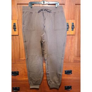 Belle By Kim Gravel Women's French Terry Joggers in Hot Fudge Brown Size 1X NIP!